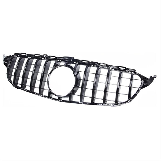 MERCEDES C Class W205 C205 AMG Style Front Grille No Camera Gloss Black 2014-2018