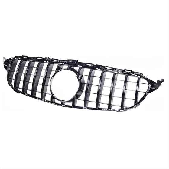 MERCEDES C Class W205 C205 AMG Style Front Grille No Camera Gloss Black 2014-2018