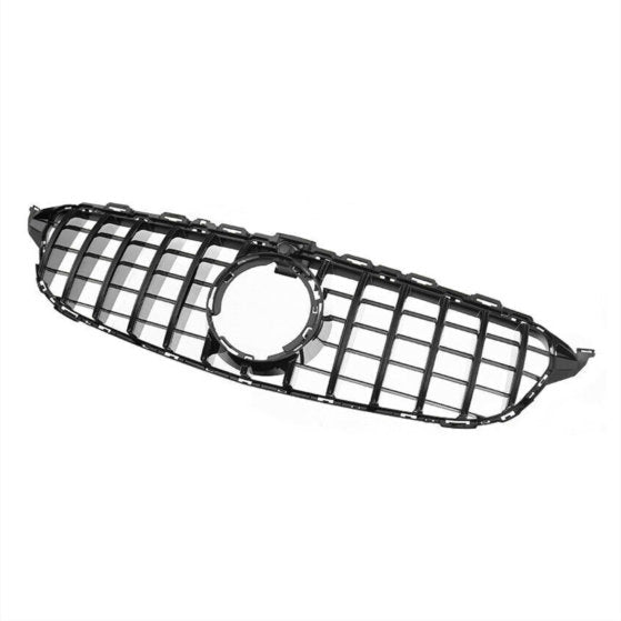 MERCEDES C Class W205 C205 AMG Style Front Grille With Camera Gloss Black 2014-2018