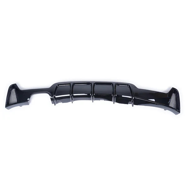 BMW 4 Series F32 F33 F36 M Performance Rear Diffuser Gloss Black 2012-2019 - KEUBE