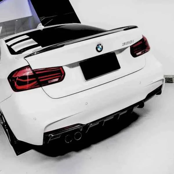 BMW 3 Series F30 F31 Rear Diffuser 2-0 (2 tips on left) Gloss Black 2012-2019