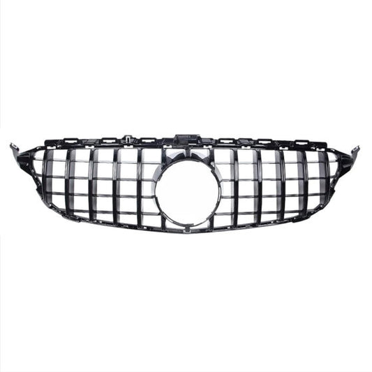 MERCEDES C Class W205 C205 AMG Style Front Grille No Camera Gloss Black 2014-2018