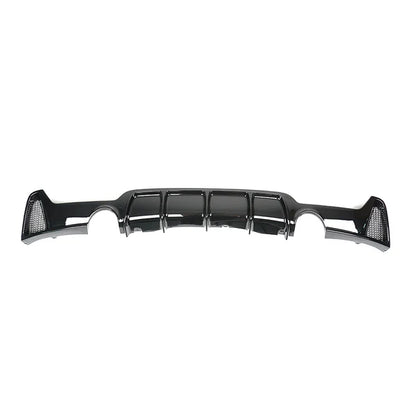 BMW 4 Series F32 F33 F36 Rear Diffuser (Dual Exhaust) Gloss Black 2012-2019 - KEUBE