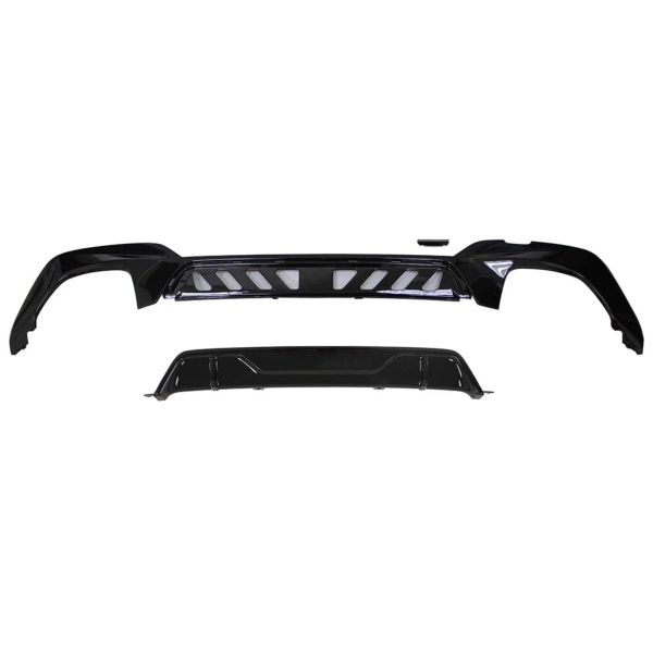 BMW 3 Series G20 G21 M Sport M340i Rear Diffuser Gloss Black 2019+ - KEUBE
